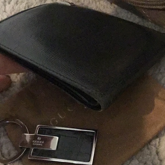 Authentic Gucci Mens Wallet & Gucci Crocodile Leather Key Chain Set - Picture 15 of 16